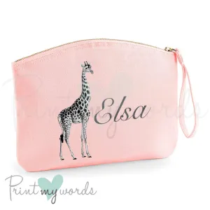 Personalised Giraffe Make Up Bag