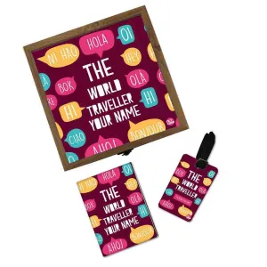 Personalized Passport Cover Combo - The World Traveller