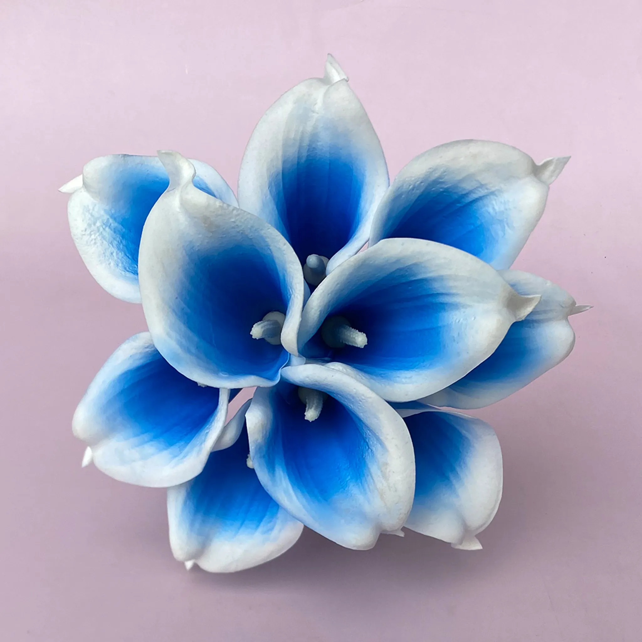 Picasso Blue Calla Lily Wedding Bouquets Boutonniere Corasage