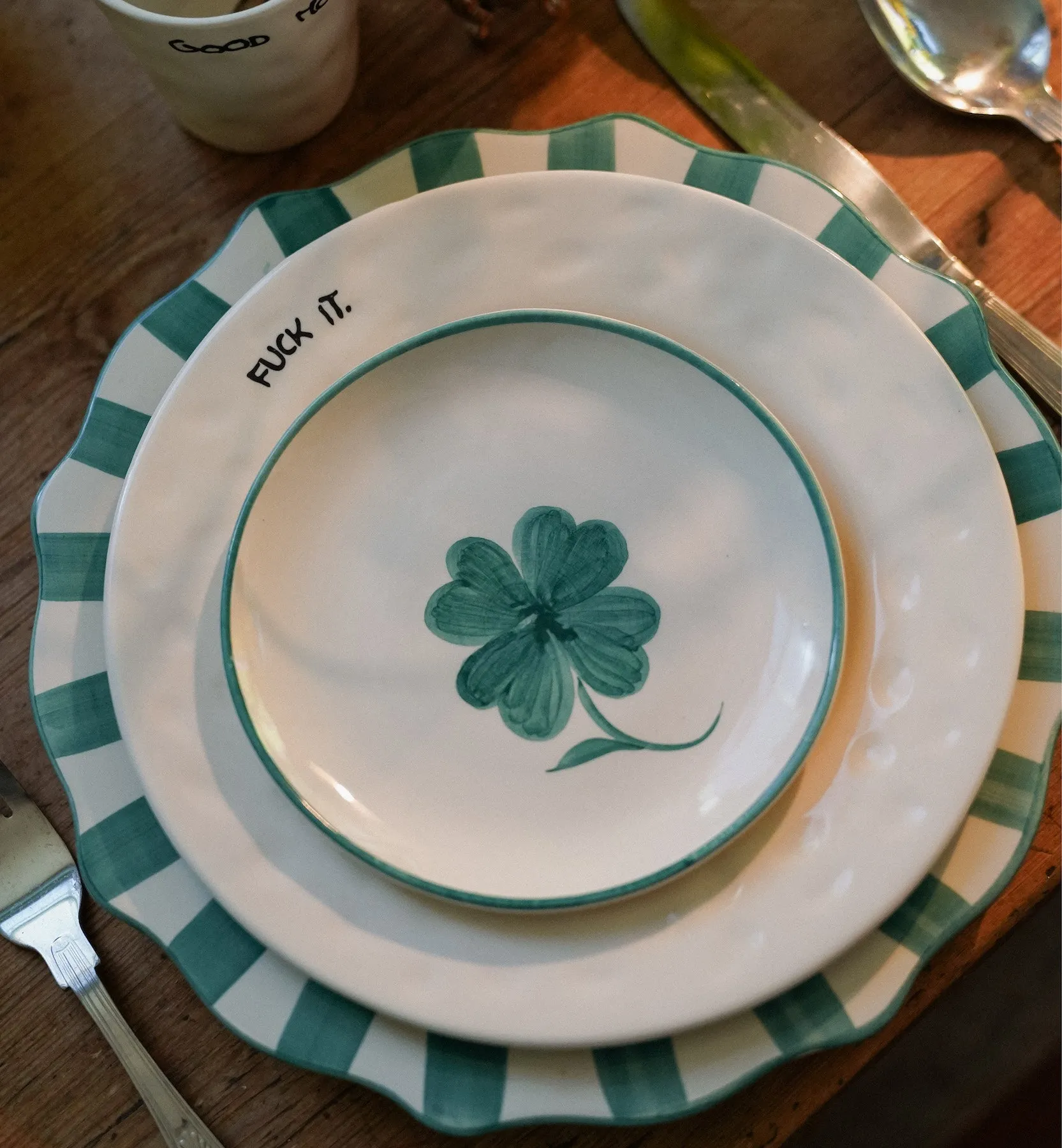 Pine Scalloped Dinner Plate