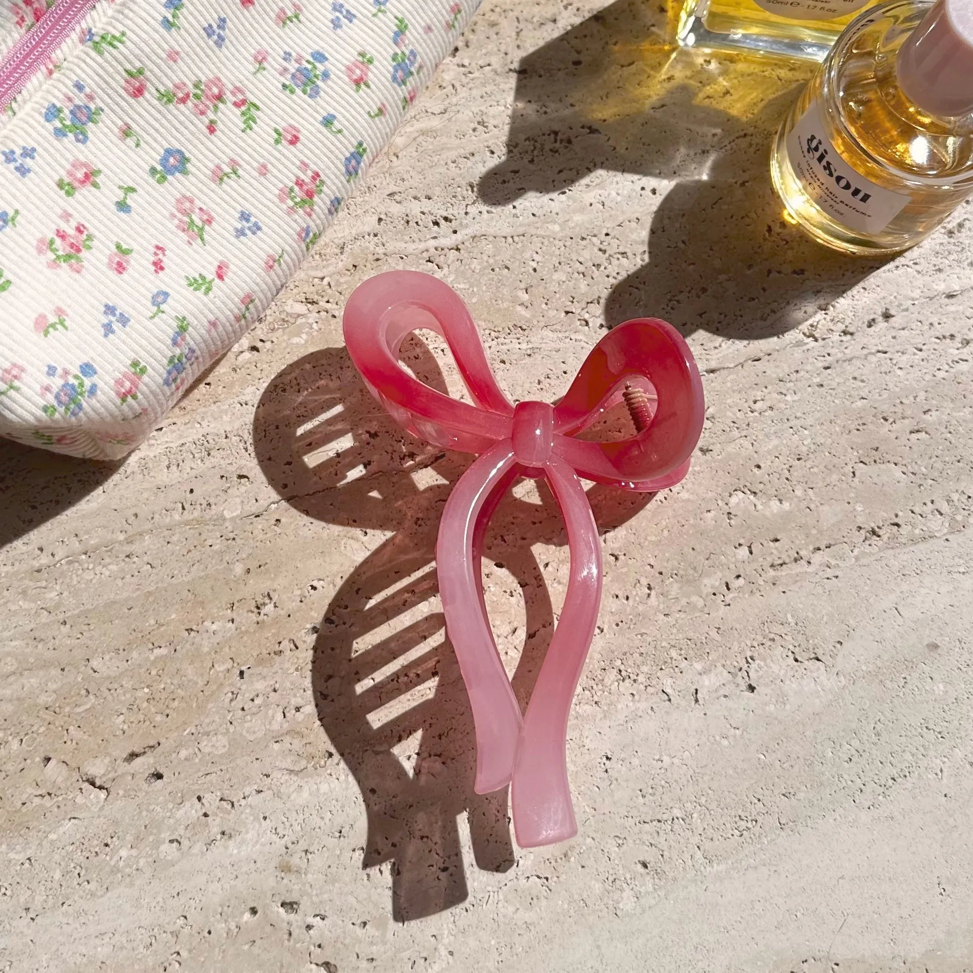 PINK BOW HAIR CLIP