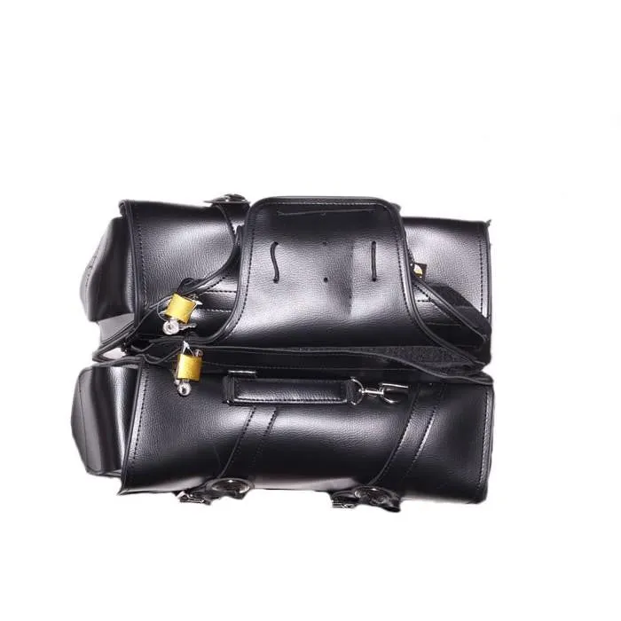 Pure Leather Medium Motorcycle Saddlebag SD4007-Leather