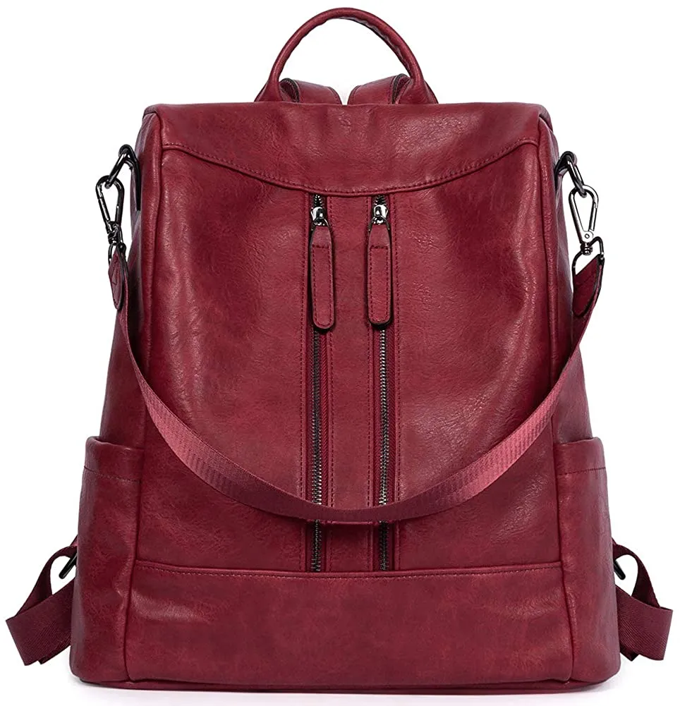 Purse Leather Coffee Anti-theft Travel Backpack