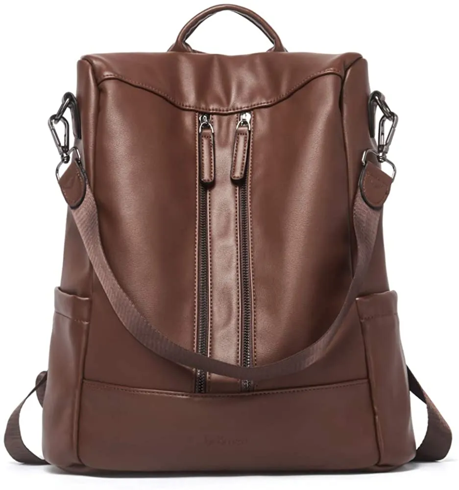 Purse Leather Coffee Anti-theft Travel Backpack