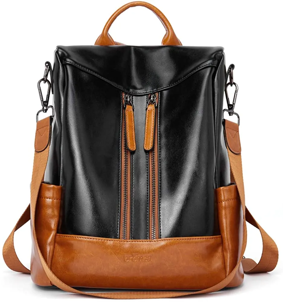 Purse Leather Coffee Anti-theft Travel Backpack