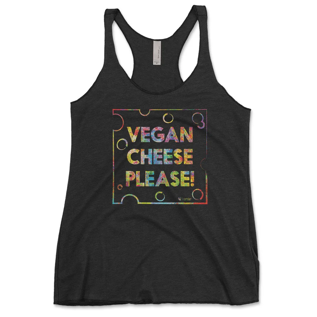 "Vegan Cheese Please!" Tri-blend Racerback Tank