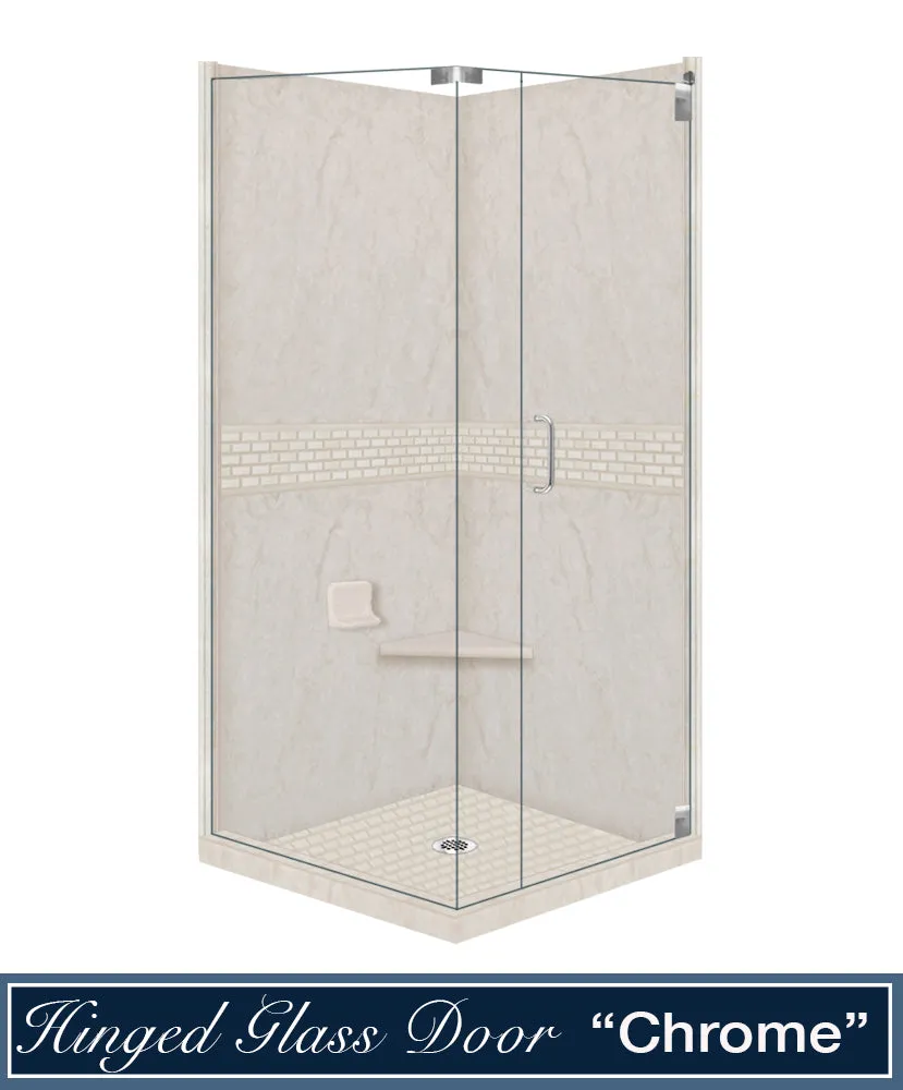 Rafe Marble Classic Corner Shower Enclosure Kit