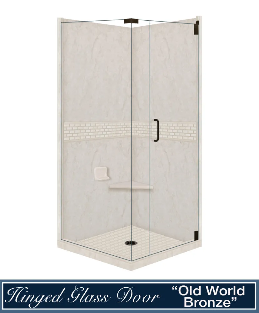 Rafe Marble Classic Corner Shower Enclosure Kit