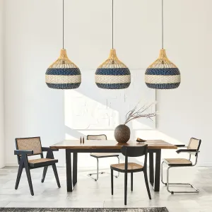 Rattan Pendant Lamp Shades "Medewi Navy Blue"