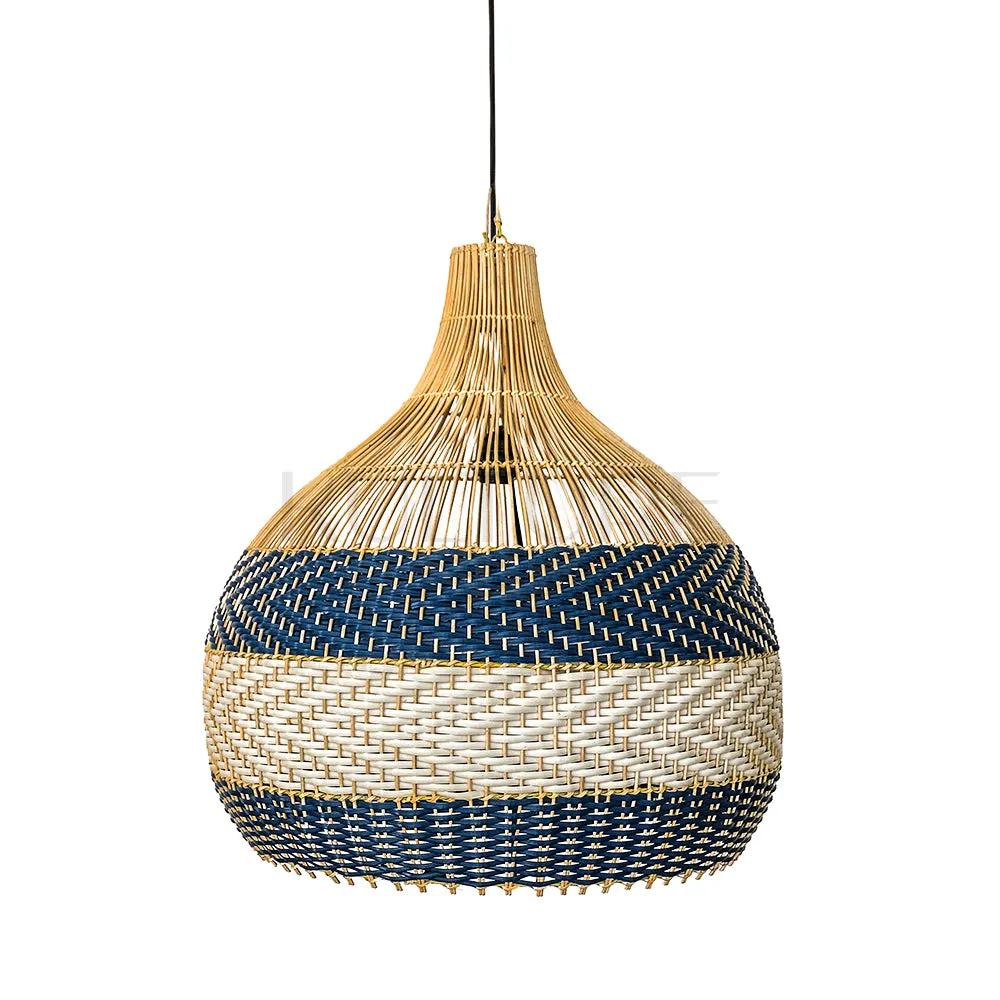 Rattan Pendant Lamp Shades "Medewi Navy Blue"