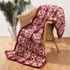 Red Heart Crochet Rich Treasure Throw