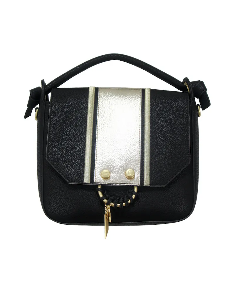 Reese Satchel in Black Stripe