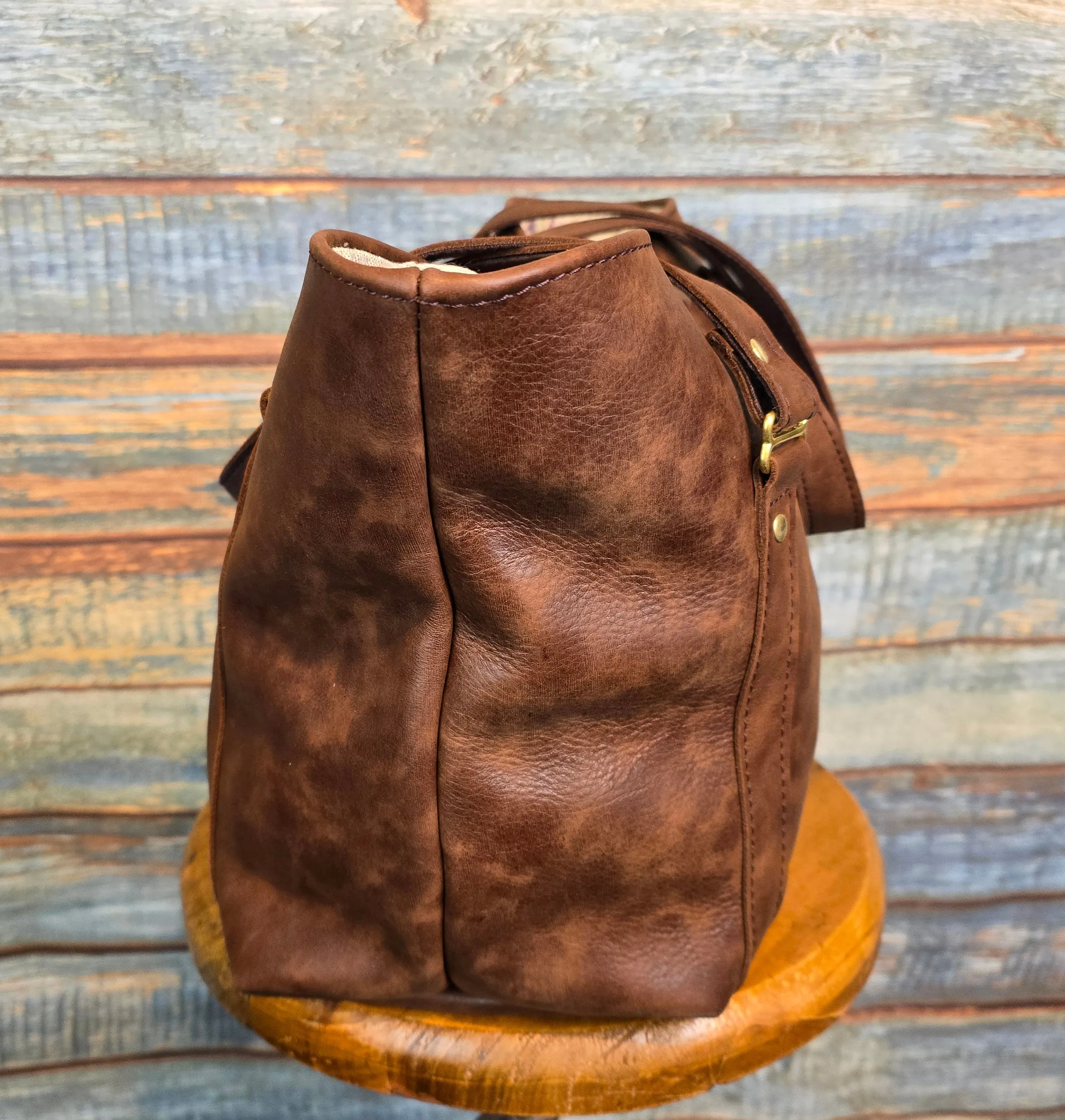 Retreat Clothing Handmade Leather Tote Bag