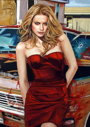 Rick Melton - Amber Heard - Scream Queens - Art Print