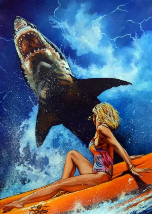 Rick Melton - Shark Season - Classic Horror - Art Print