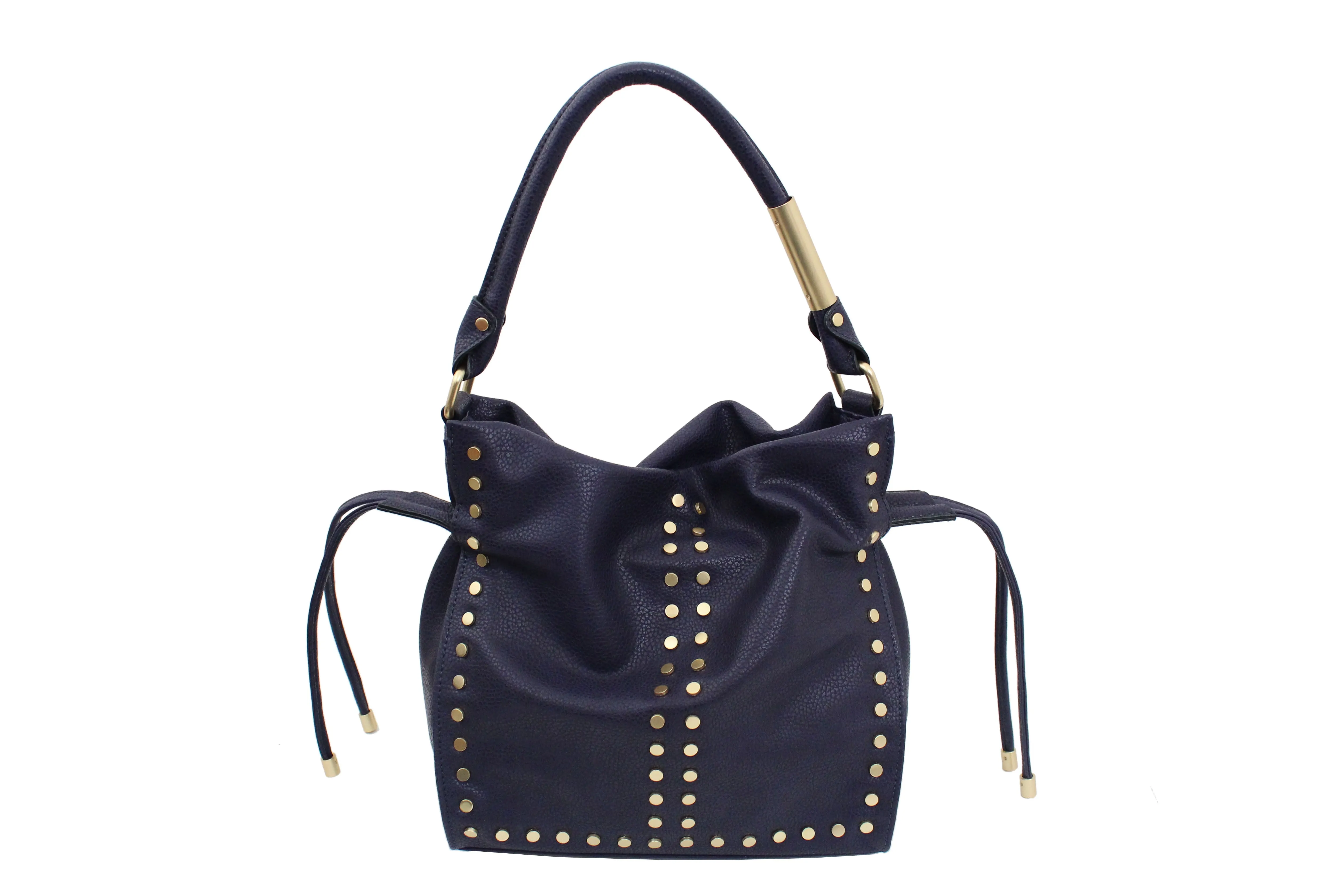 Riley Drawstring Tote in Midnight Blue