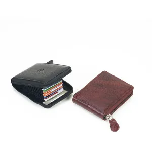 RL Zipper Leather Card Holder