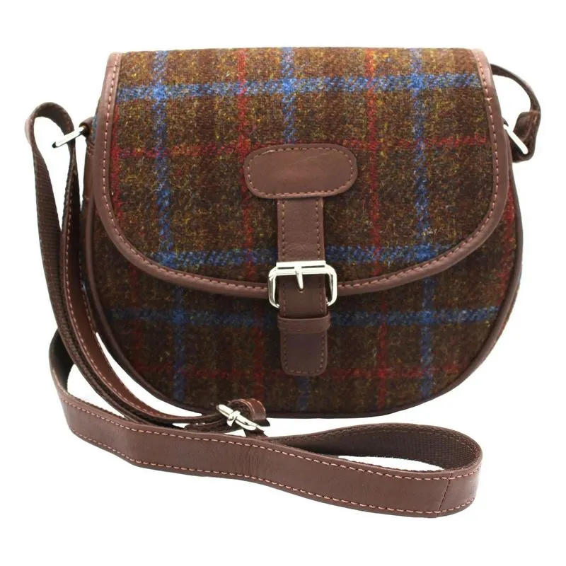 Rowan Harris Tweed Saddle Bag Brown