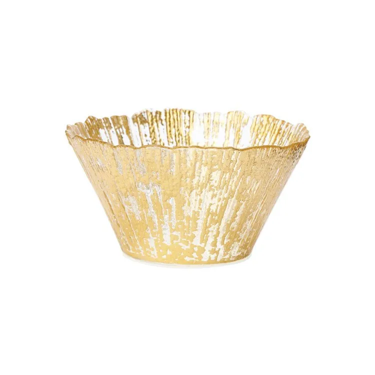 Rufolo Glass Gold Small Deep Bowl