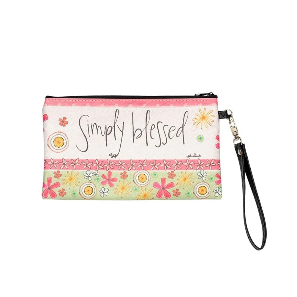 SIMPLY BLESSED ZIPPERED BAG