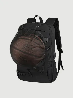 Skateboard Basketball Backpack with USB Port