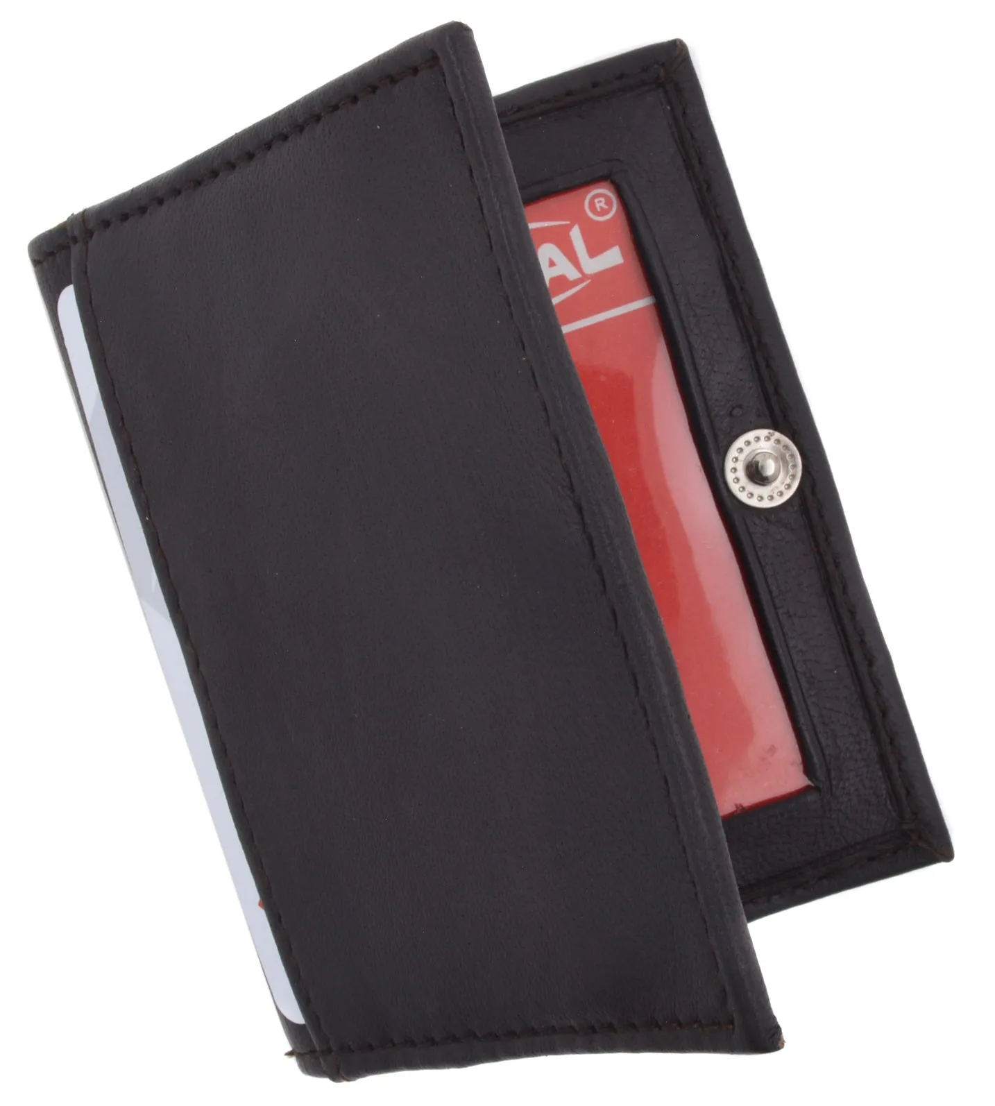 Slim Leather Lamb Card ID Mini Wallet Holder Bifold 78