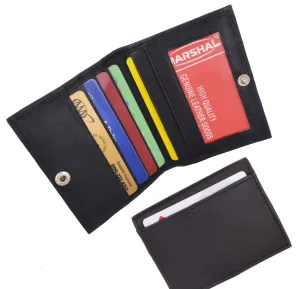 Slim Leather Lamb Card ID Mini Wallet Holder Bifold 78