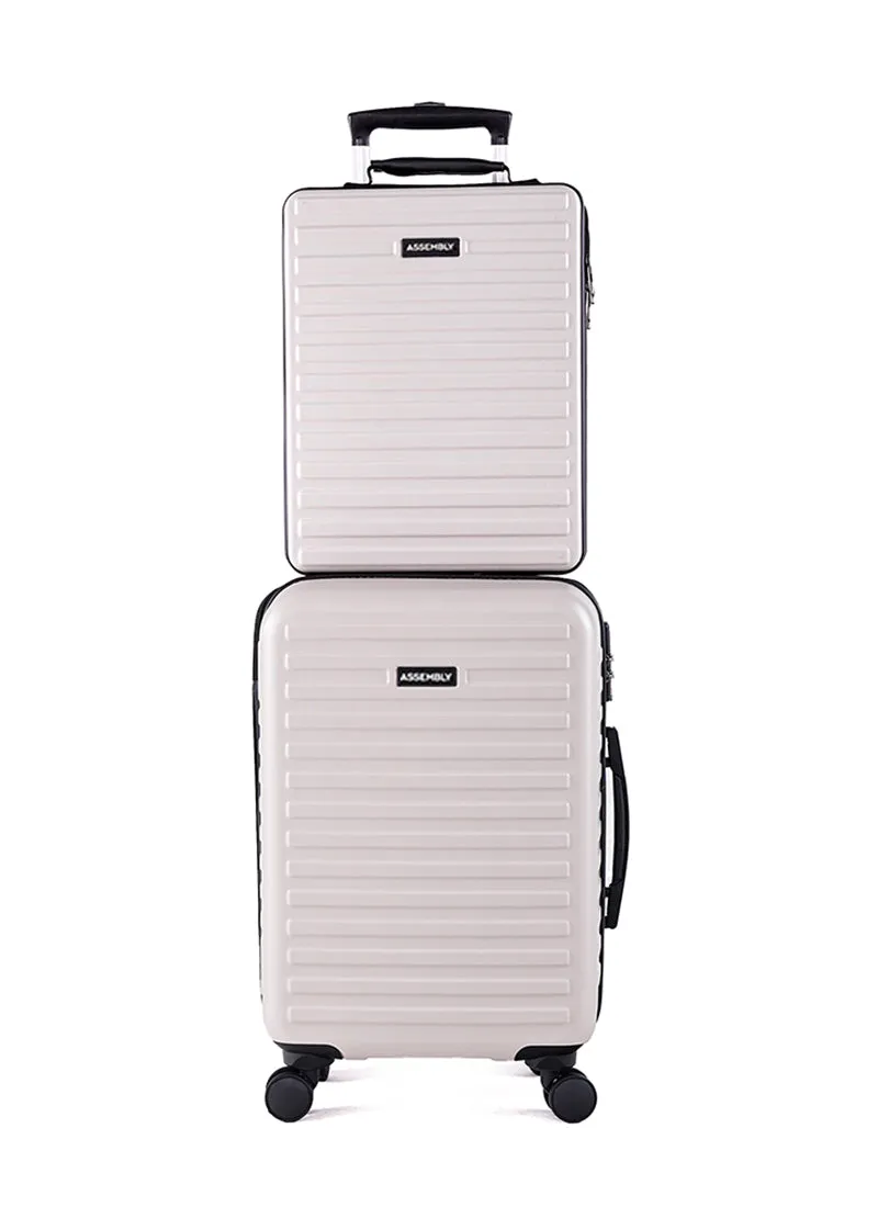 Stark Edge Combo | Ivory | Cabin Hard Luggage with Backpack