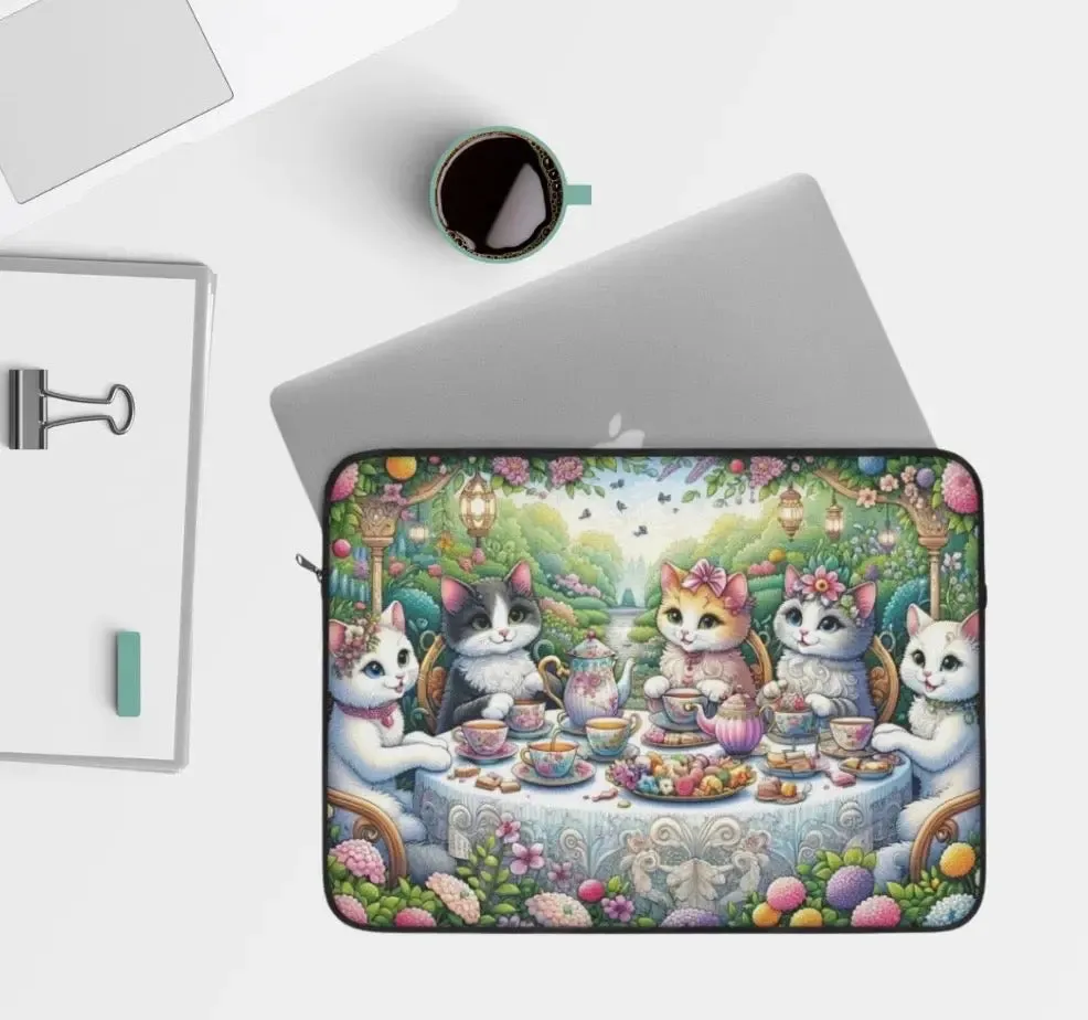 Tea Time - Cat Lover - Laptop Sleeve