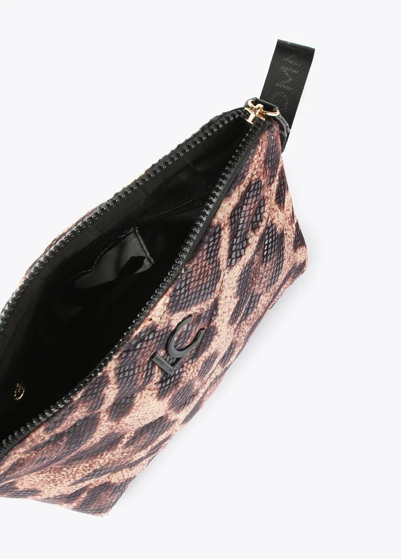 Textured print toiletry bag