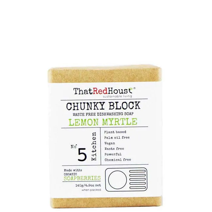 That Red House Chunky Block Dishwashing Soap - Lemon Myrtle