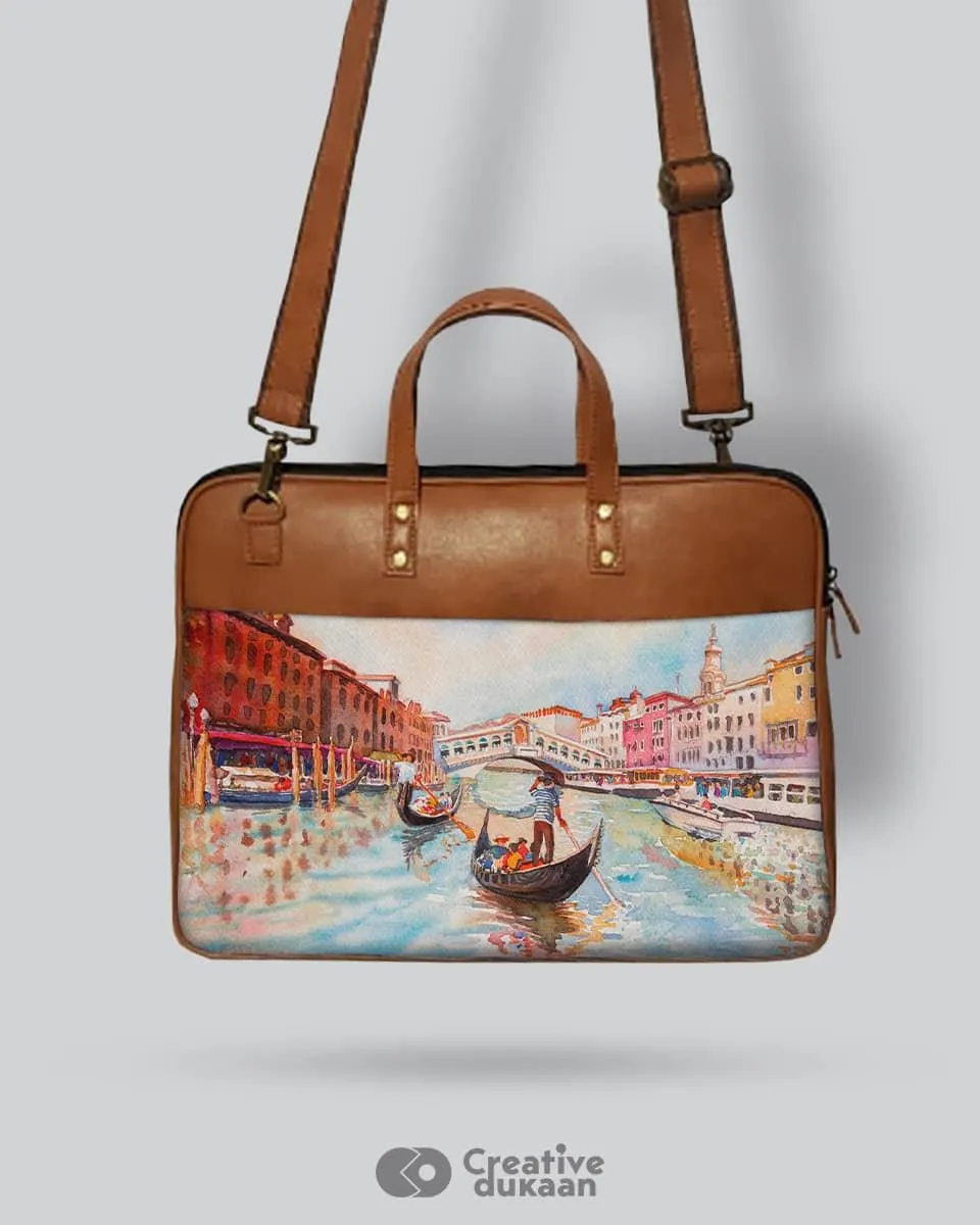 The Venice View - The Vegan Leather Laptop Bag