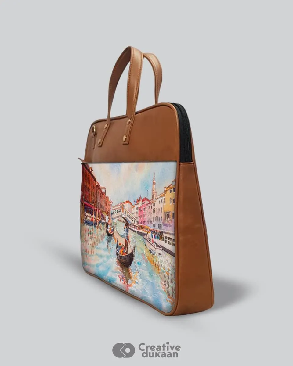 The Venice View - The Vegan Leather Laptop Bag