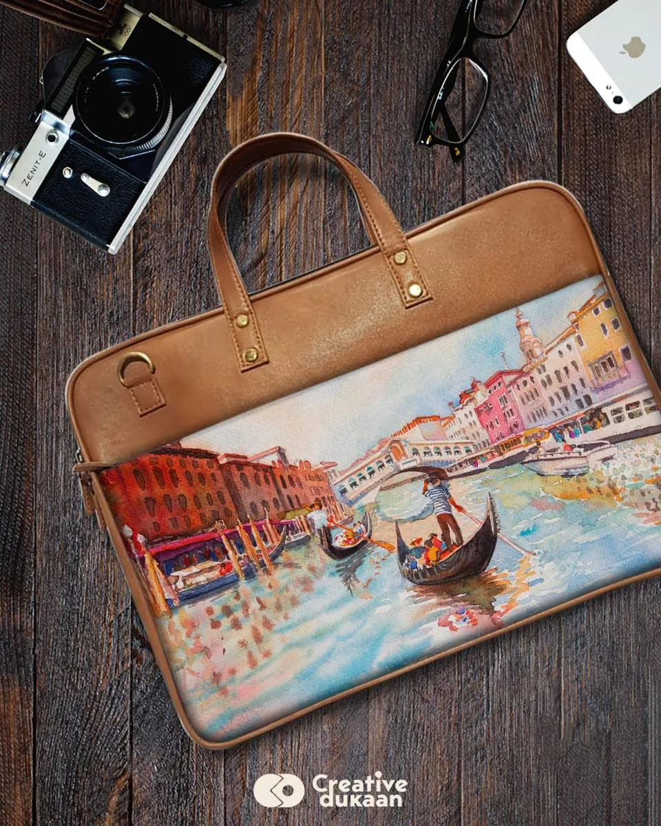 The Venice View - The Vegan Leather Laptop Bag