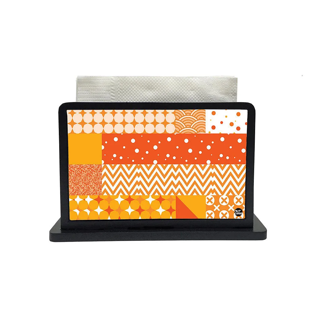 Tissue Holder Paper Napkin Stand - Pattern Orange