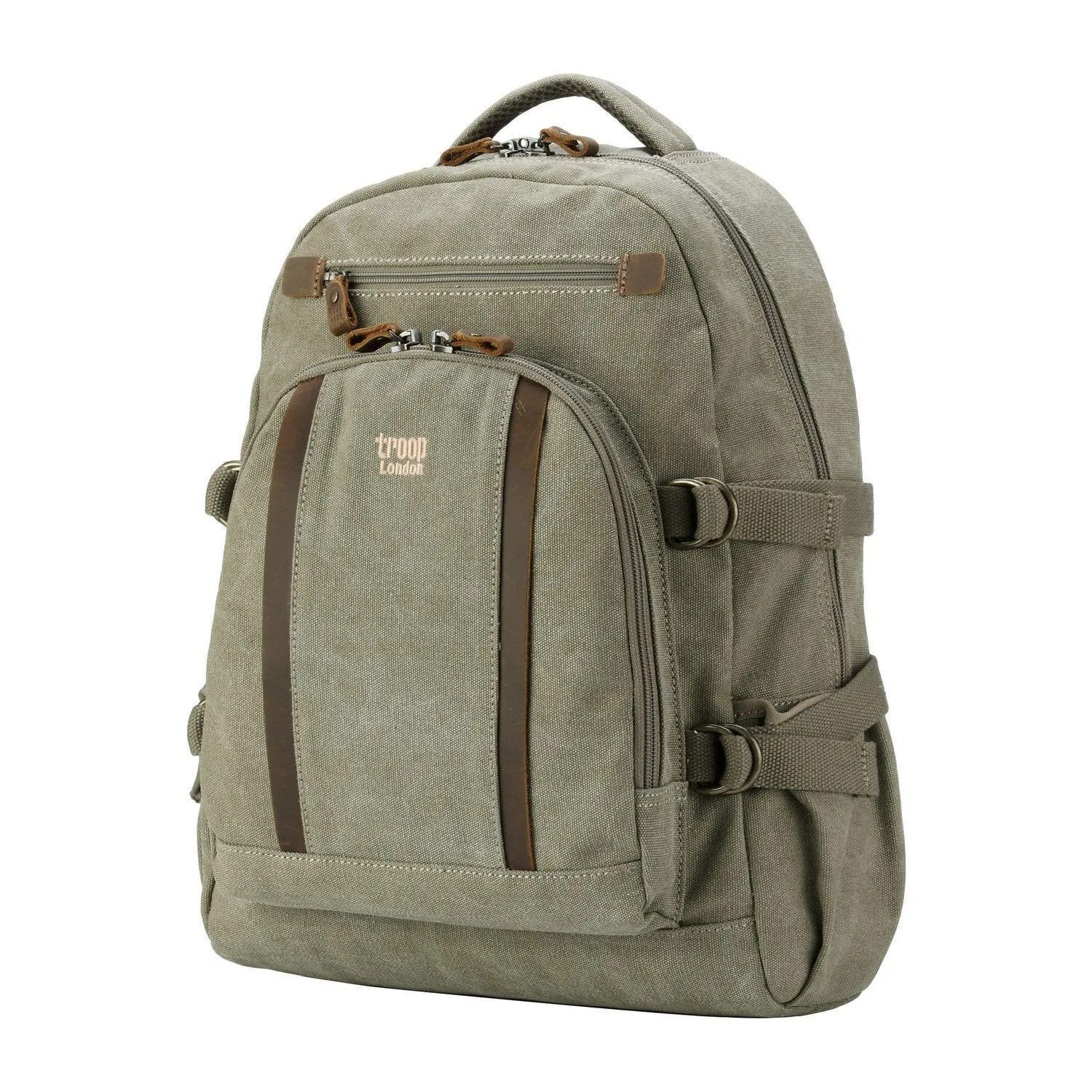 TRP0257 Troop London Classic Canvas Laptop Backpack - Large