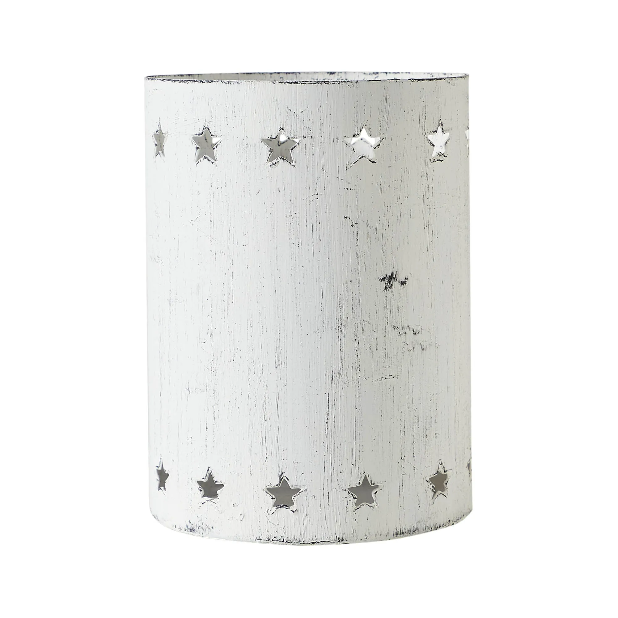 Votive Candle Holder Stars White 6x4.25x4.25