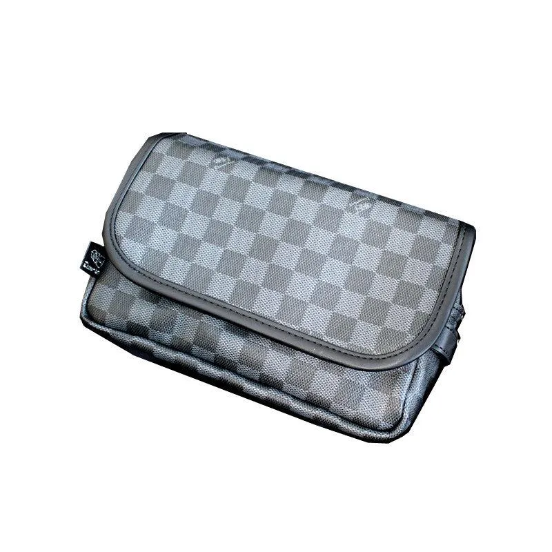 Vvsha  Christmas Gift Small Checkered Messenger Bag