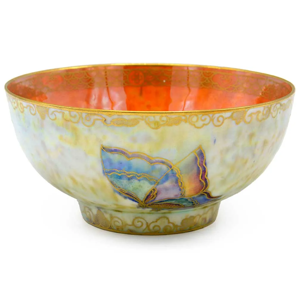 Wedgwood, "Fairyland" Lustre footed bowl, by Daisy Makeig Jones. 1915-1929. Butterflies.