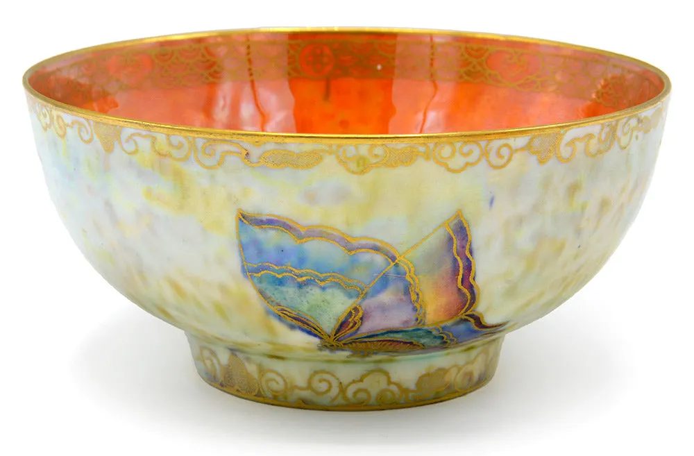 Wedgwood, "Fairyland" Lustre footed bowl, by Daisy Makeig Jones. 1915-1929. Butterflies.