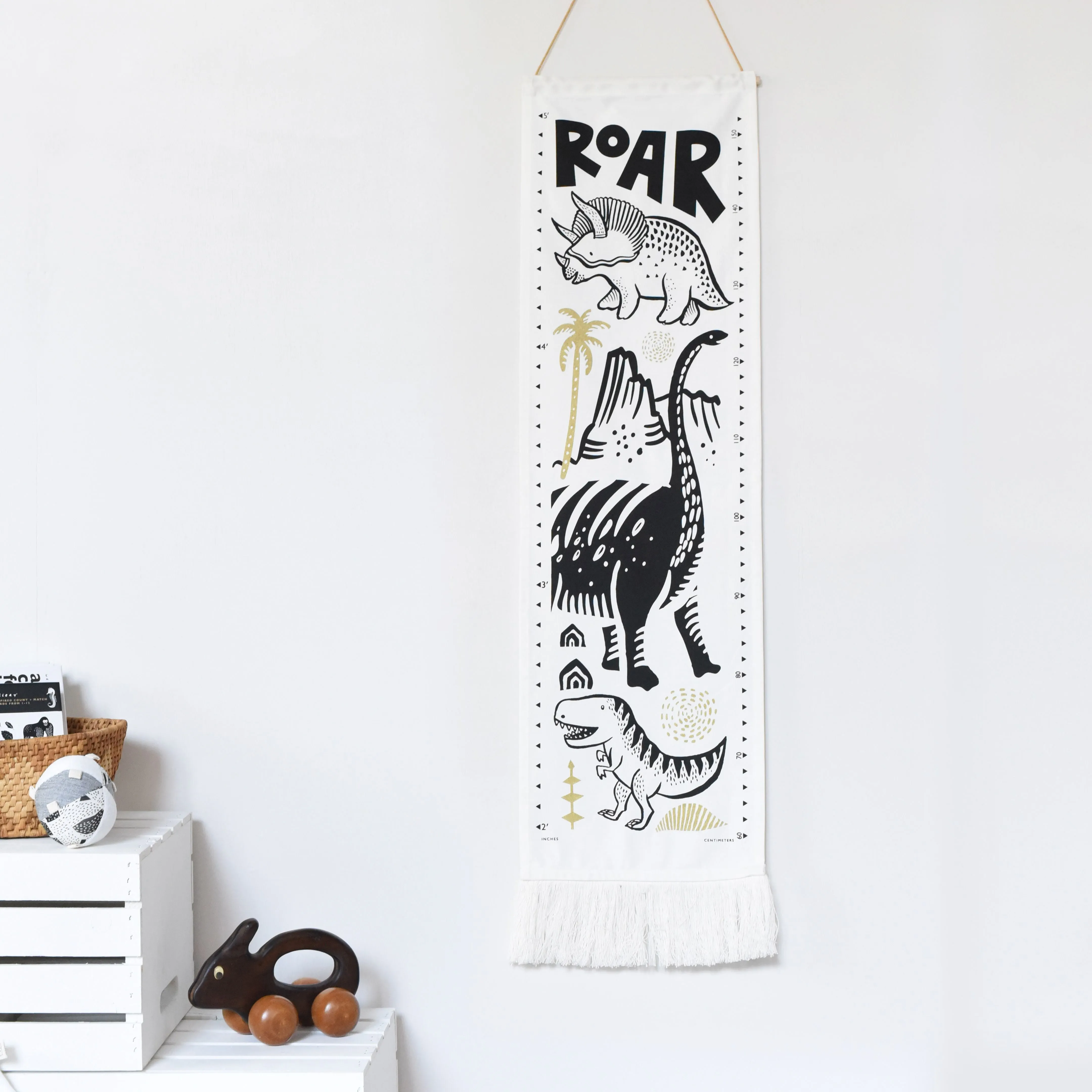 Wee Gallery Dino Canvas Growth Chart