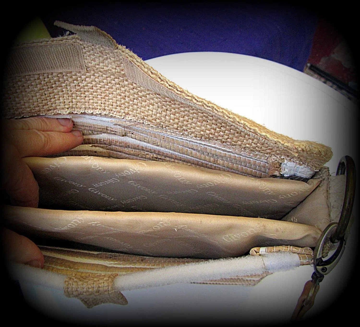 Women's summer folder bag made of natural materials handmade