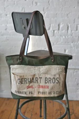 WWII era Camo & Work Apron Tote Bag