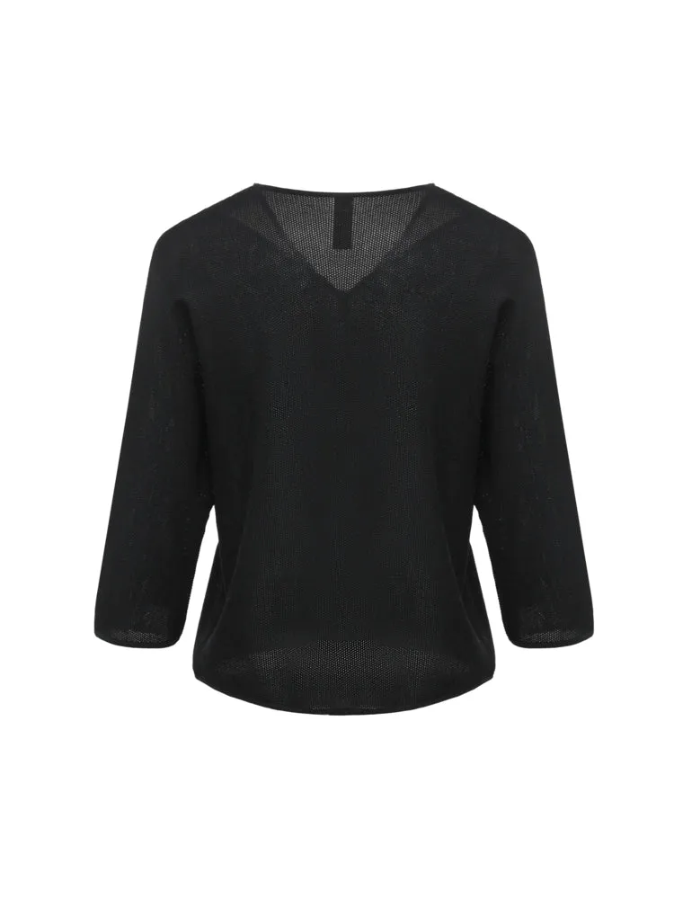 YAYING V-neck Loose Knit Sweater